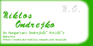 miklos ondrejko business card